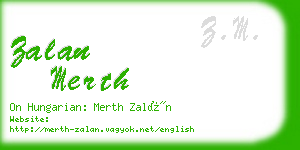 zalan merth business card